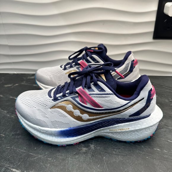 Saucony Triumph 20 Women’s 8.5 Prospect Glass Running Shoes S10759-40 PWRrun+ - Picture 4 of 10